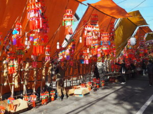 西宮神社：恵比須講の屋台の写真です。