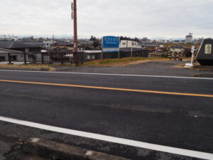 福寿大橋と堤防歩道の合流点の写真です。