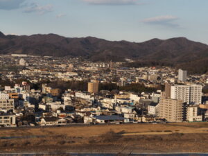 浅間山見晴台から臨む写真です。