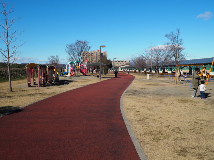 五十部運動公園:ウオーキングコースの写真です。