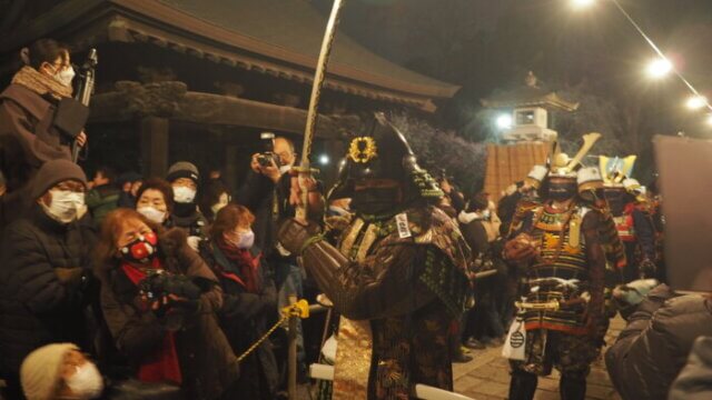足利鎧武者行列：勇ましい武者の写真です。