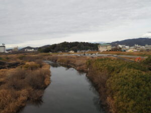 福寿大橋から見る渡良瀬川の写真です。