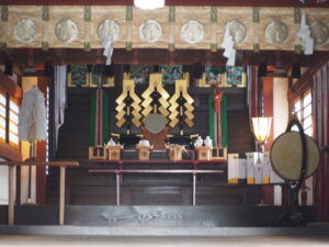 下野國一社八幡宮：拝殿の写真です。